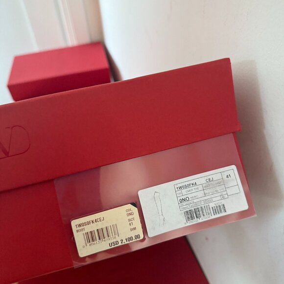 NWT Valentino Garavani 155 Tan-Go Tall Boots Over The Knee Patent Leather Sz 41 - Picture 3 of 9